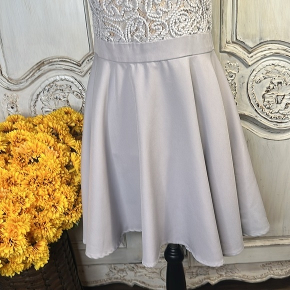 Girls Romeo+Juliet Softest Gray Blue Fit and Flair Dress Ballet Fairy Feminine - Picture 4 of 10